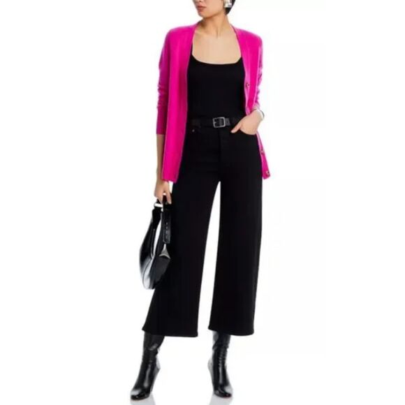 C by Bloomingdale's Cashmere Grandmother Sweater Women's Size XS Cherry Blossom - Picture 9 of 9